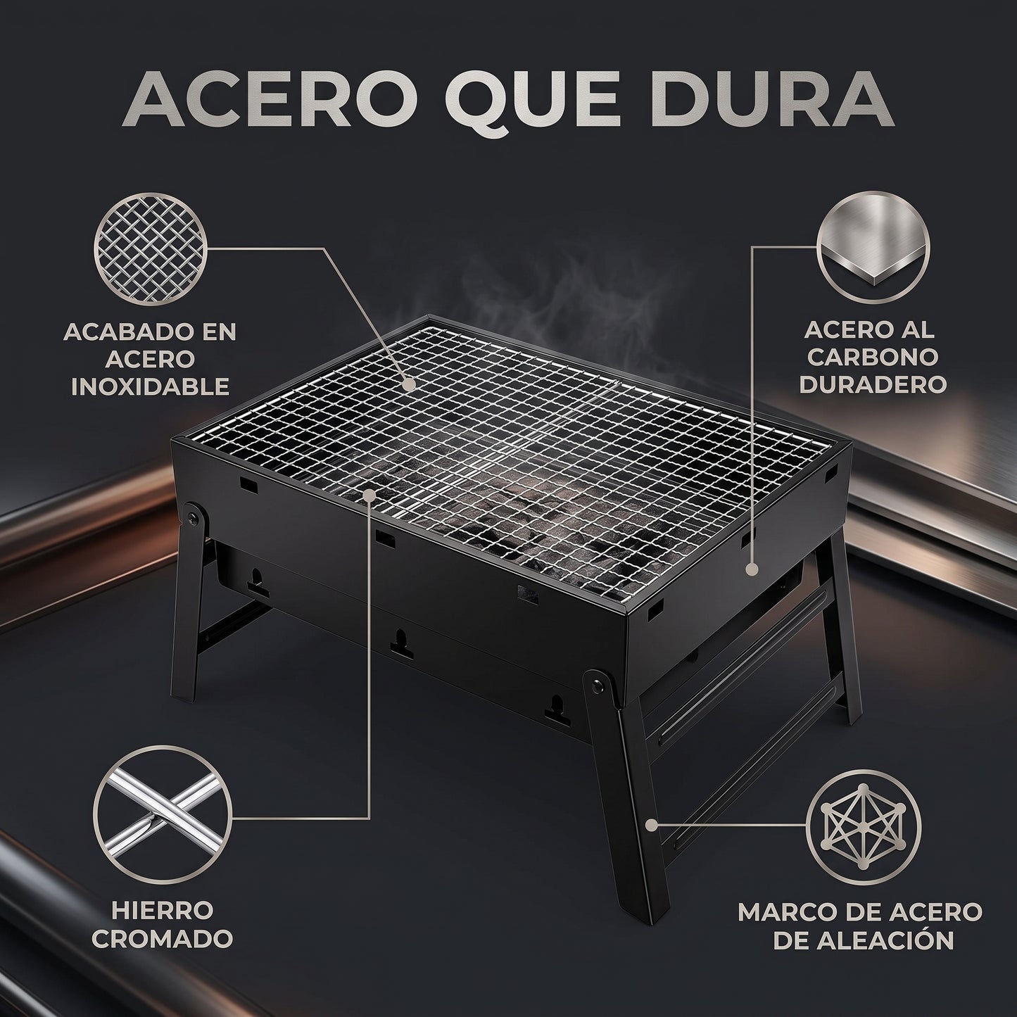 GrillGo™ – Barbacoa Portátil Plegable