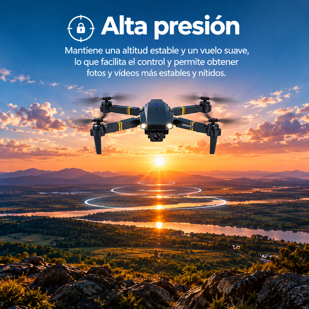 Dron con doble cámara 4K + Maletín Gratis + Batería Extra