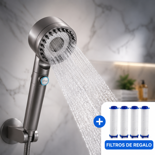 AquaPure™ – Cabezal de Ducha de Alta Presión con Filtro Purificante