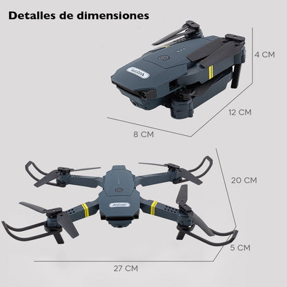 Dron con doble cámara 4K + Maletín Gratis + Batería Extra