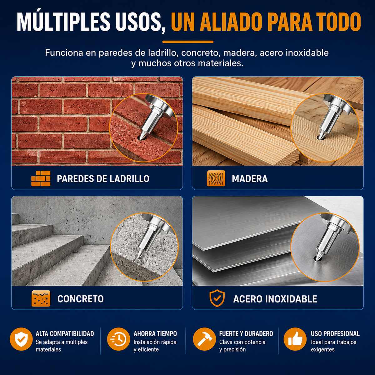 Pistola de Clavos Portátil + 50 clavos totalmente gratis