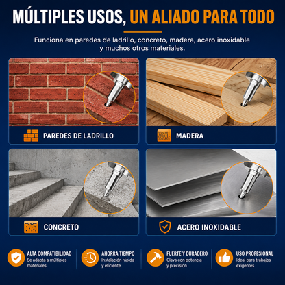 Pistola de Clavos Portátil + 50 clavos totalmente gratis