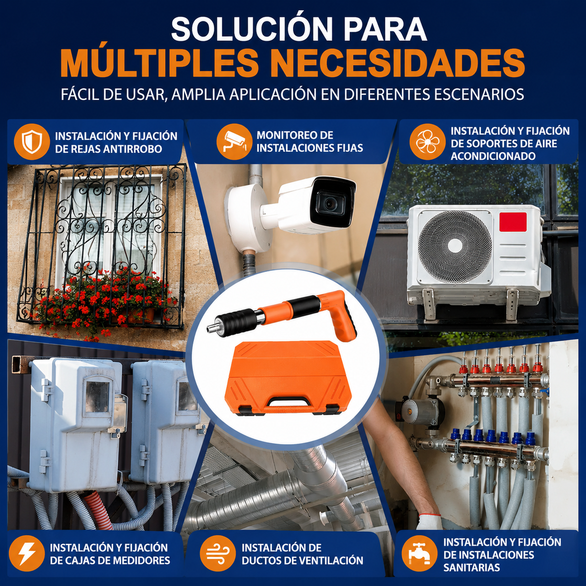 Pistola de Clavos Portátil + 50 clavos totalmente gratis
