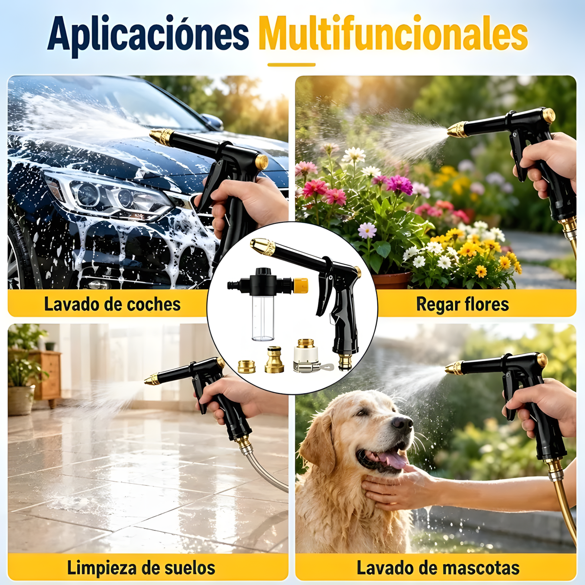 AquaJet PRO™ – Pistola de Lavado a Presión 360°